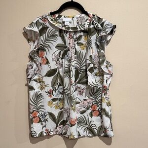 🩷Liz Claiborne Floral Print Women's Top FairyCore Versatile Casual Office